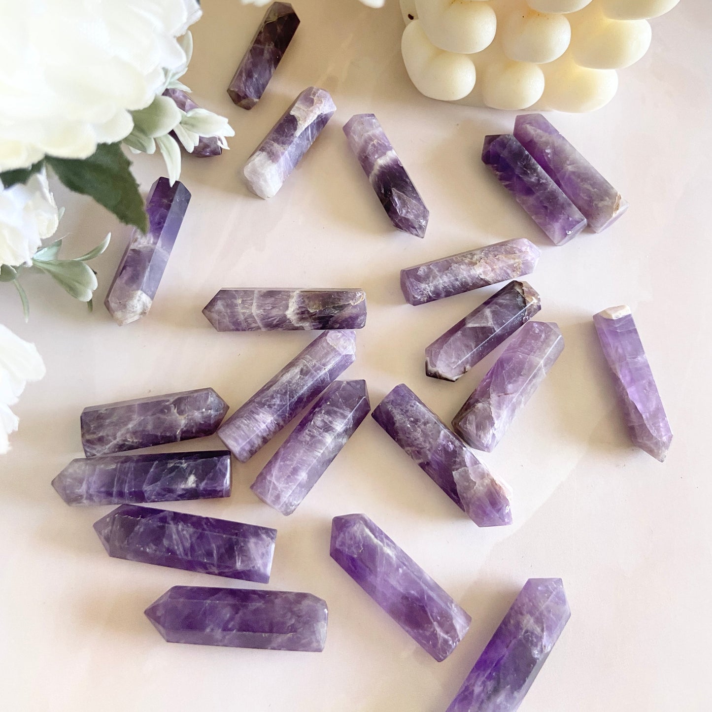 Amethyst Mini Pencil Point Crystal & Stones