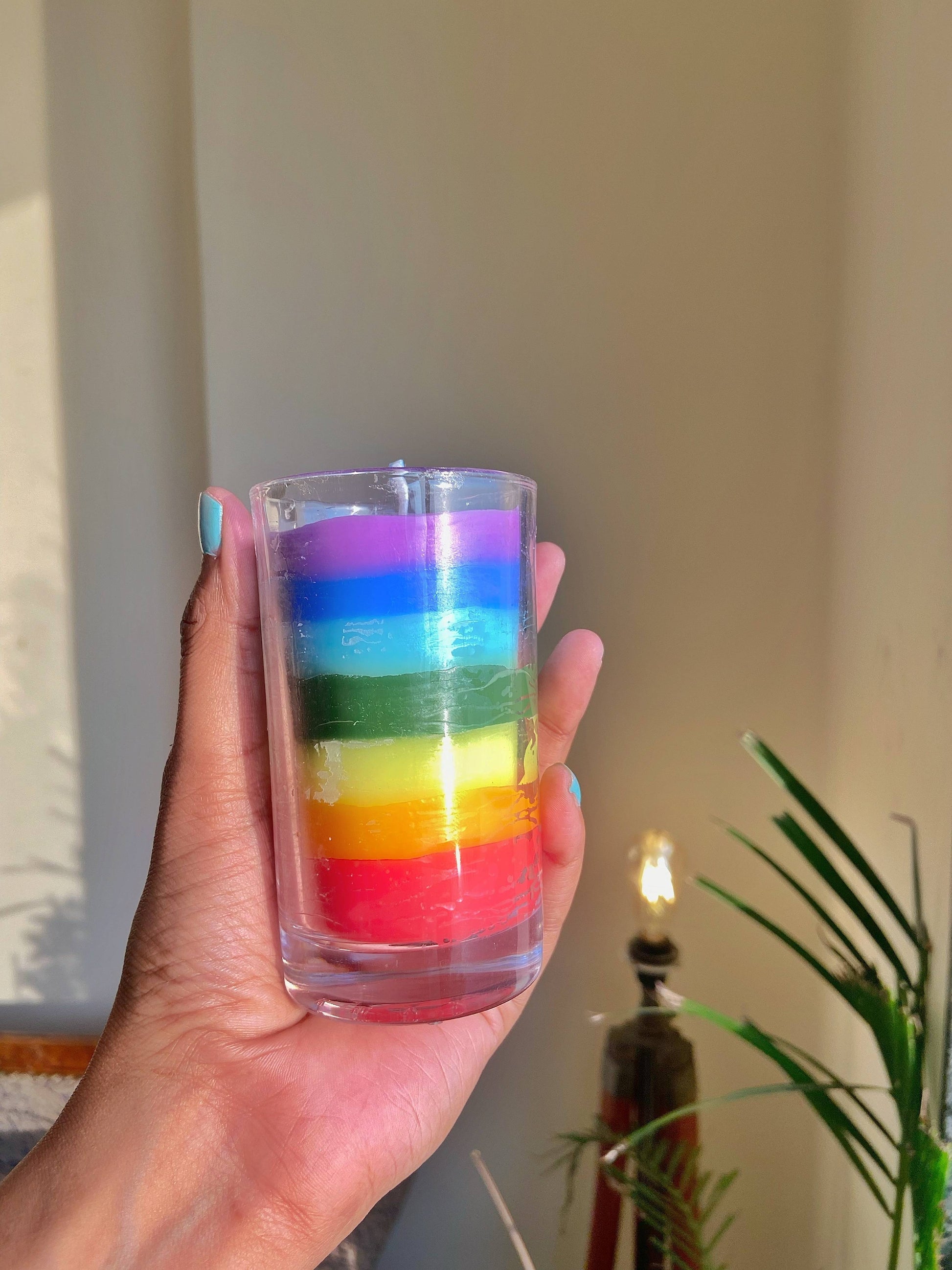 Seven Chakra Big Votive Candle | Set Of 2