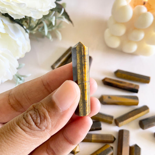 Tigers Eye Mini Pencil Point Crystal & Stones