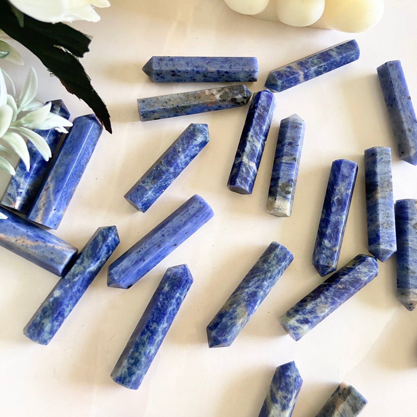 Sodalite Mini Pencil Point Crystal & Stones