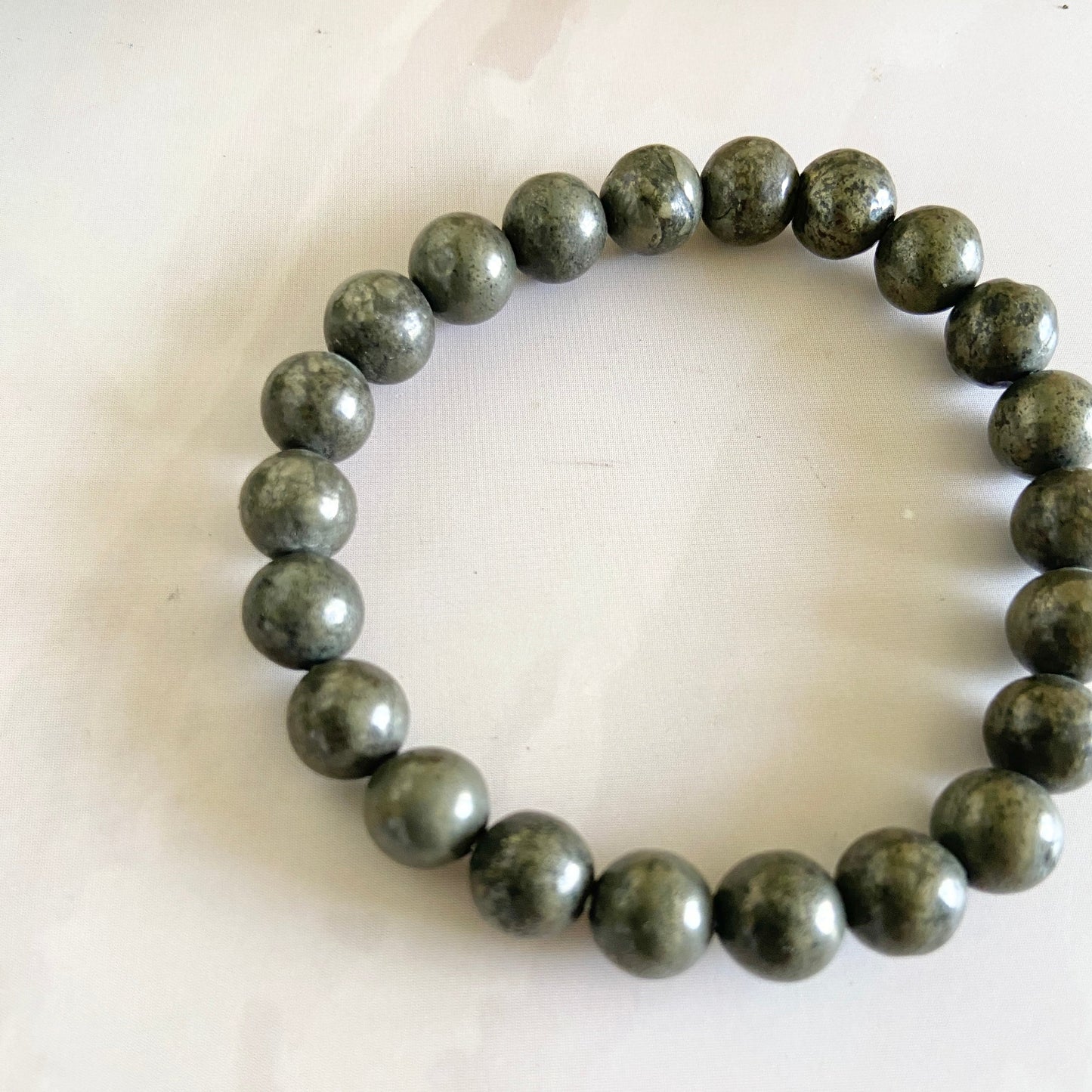 Pyrite Bead Bracelet | Prosperity & Abundance Crystal Stones