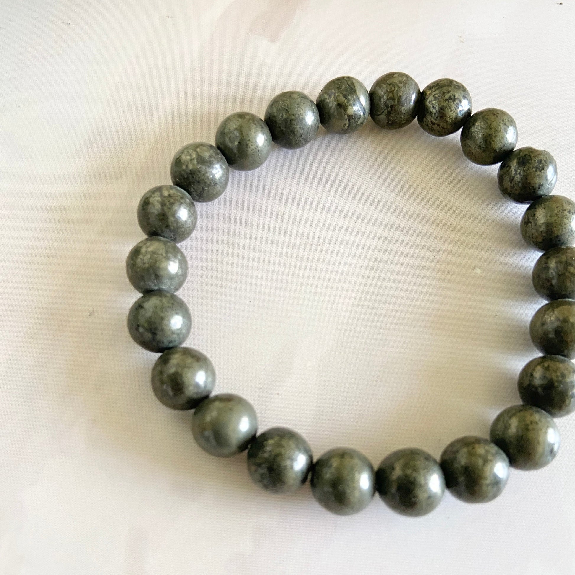 Pyrite Bead Bracelet | Prosperity & Abundance Crystal Stones