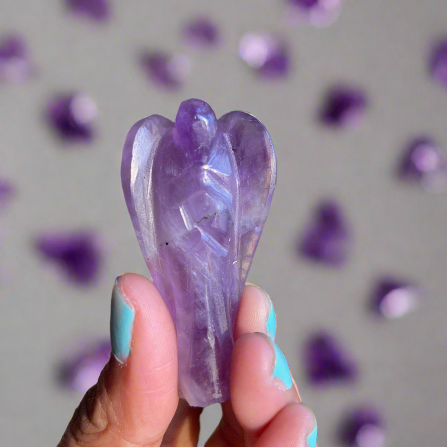 Amethyst Angel Carving | Stone for activating Third Eye