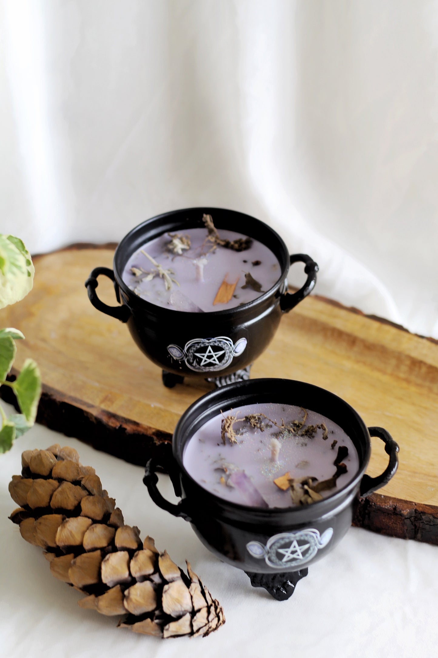Cleansing & Purification Pentacle Print Cauldron Candle