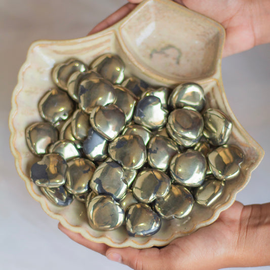 Pyrite mini Heart | Financial Abundance & Protection