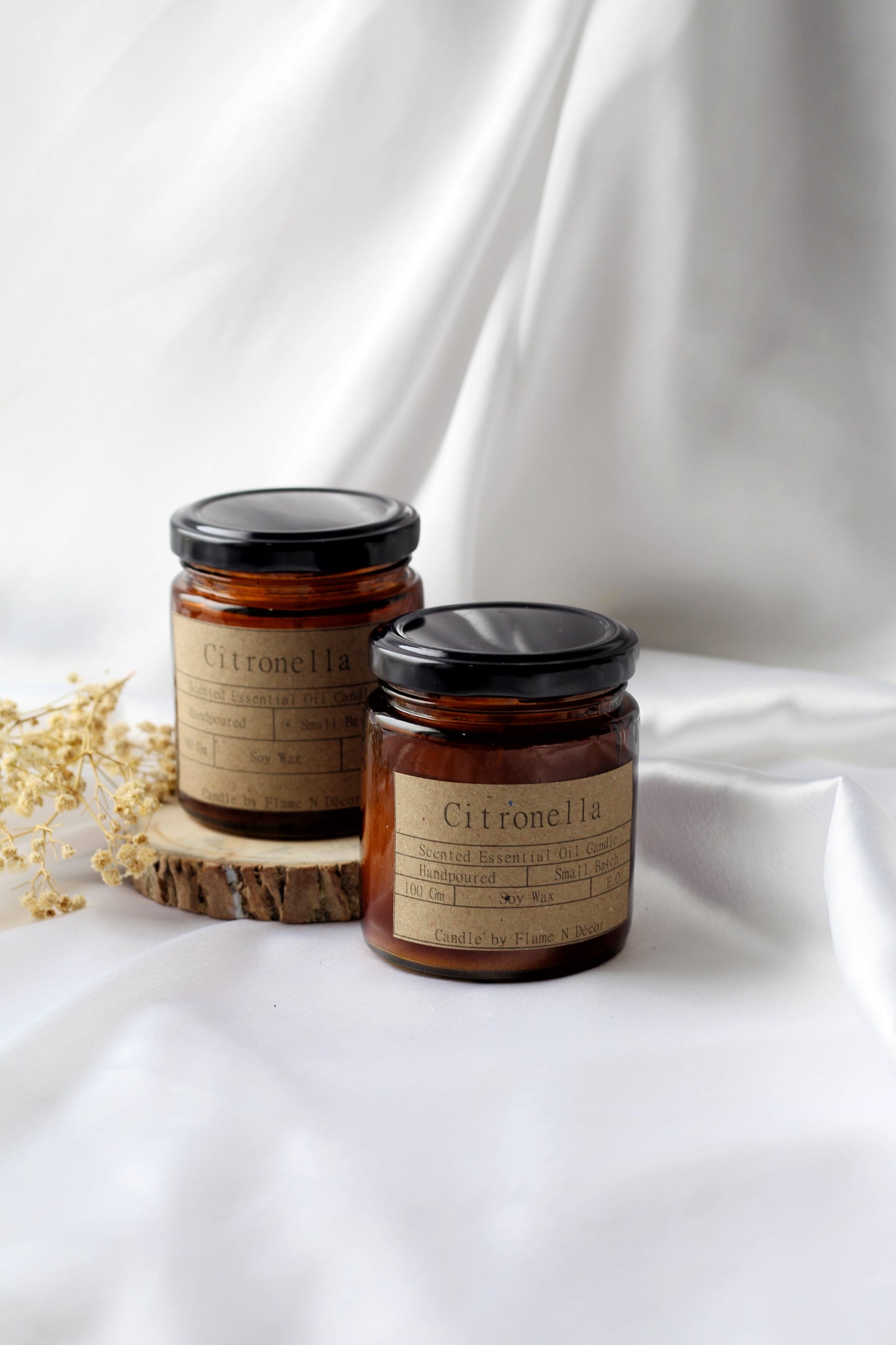 Citronella Soy Essential Oil Candle Set Of 2