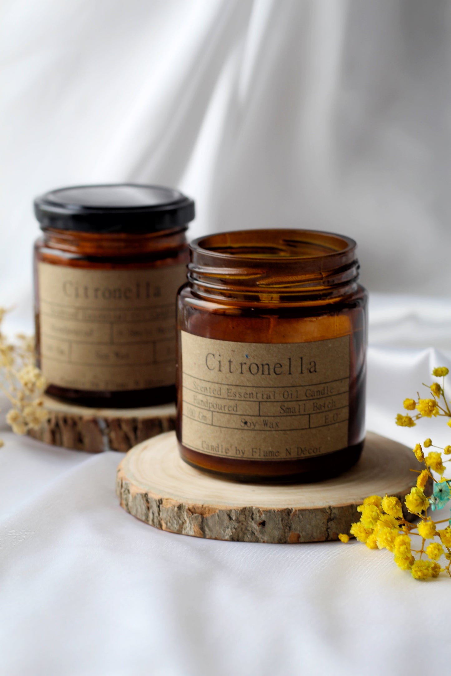 Citronella Soy Essential Oil Candle Set Of 2
