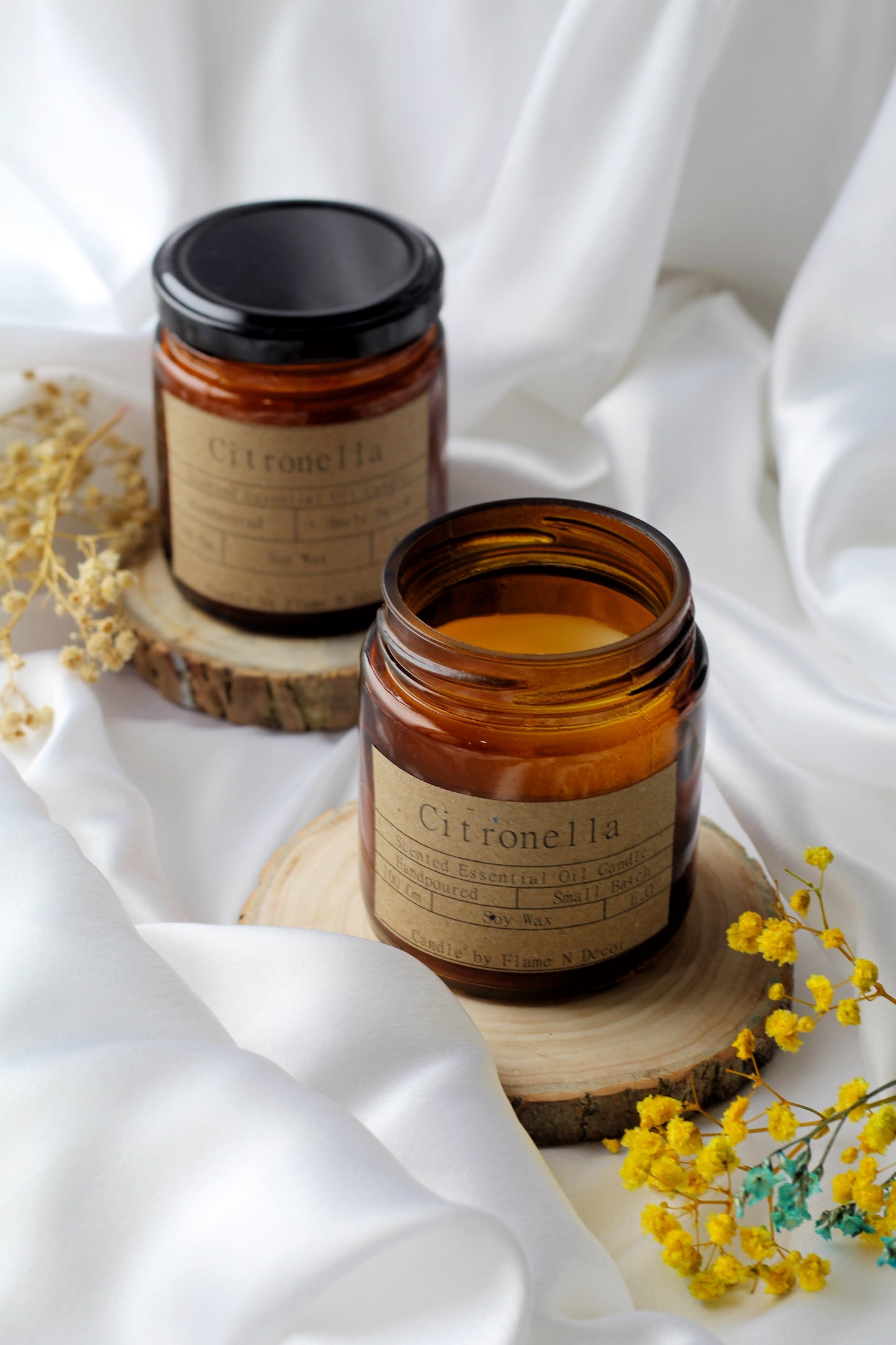 Citronella Soy Essential Oil Candle Set Of 2