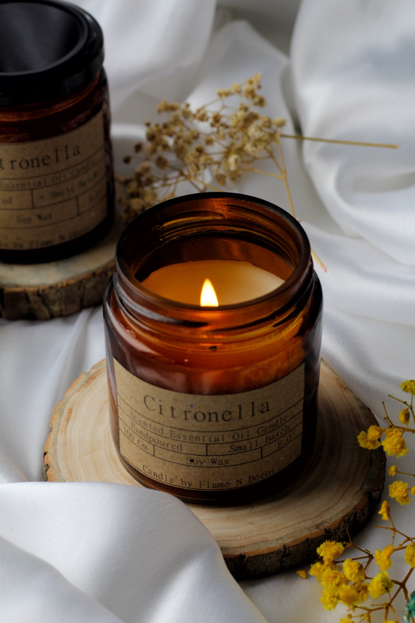 Citronella Soy Essential Oil Candle Set Of 2