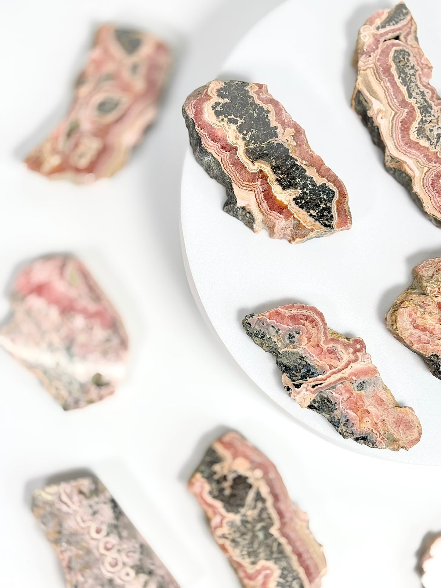 Natural Rhodochrosite Crystal Small Slice