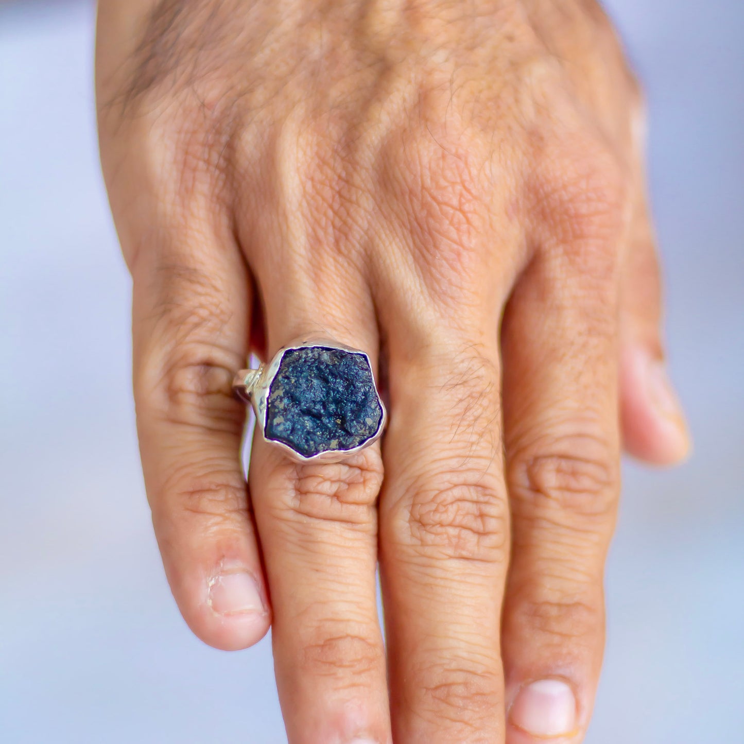 Tektite fine Silver Ring | Telepathic abilities