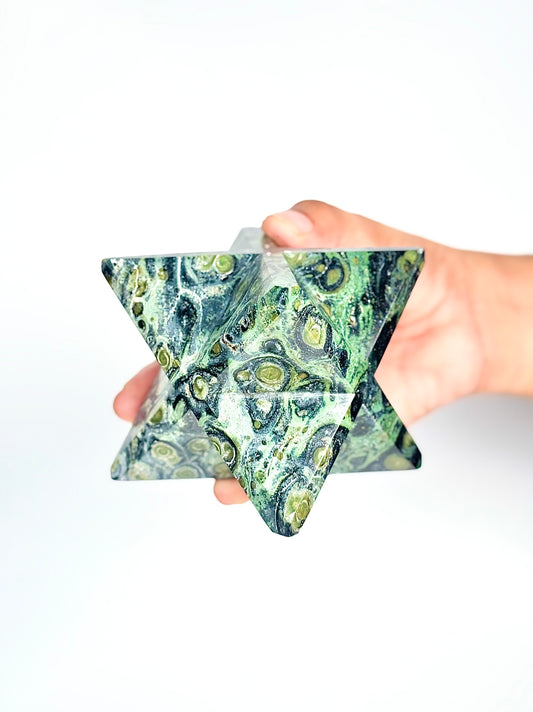Kambaba Jasper Large Merkaba Carving