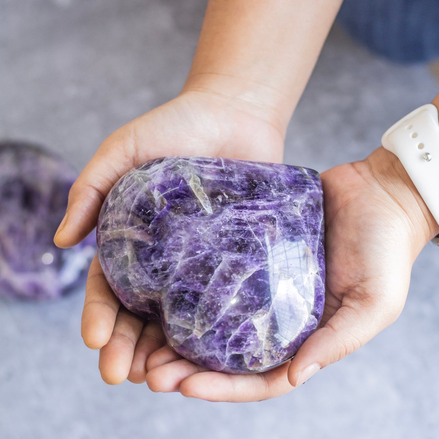 Amethyst XXL Heart | Helps activating Third Eye & Psychic abilities