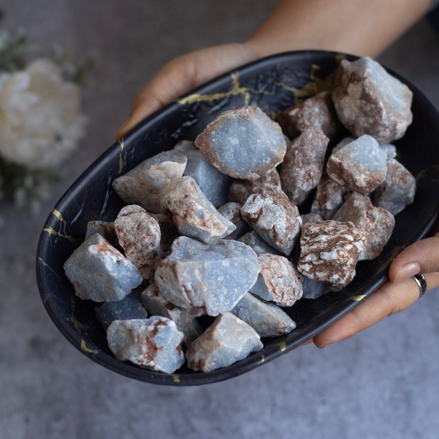Raw Angelite Stone - Pack of 2 | Stone to Connect with Spirit Guides