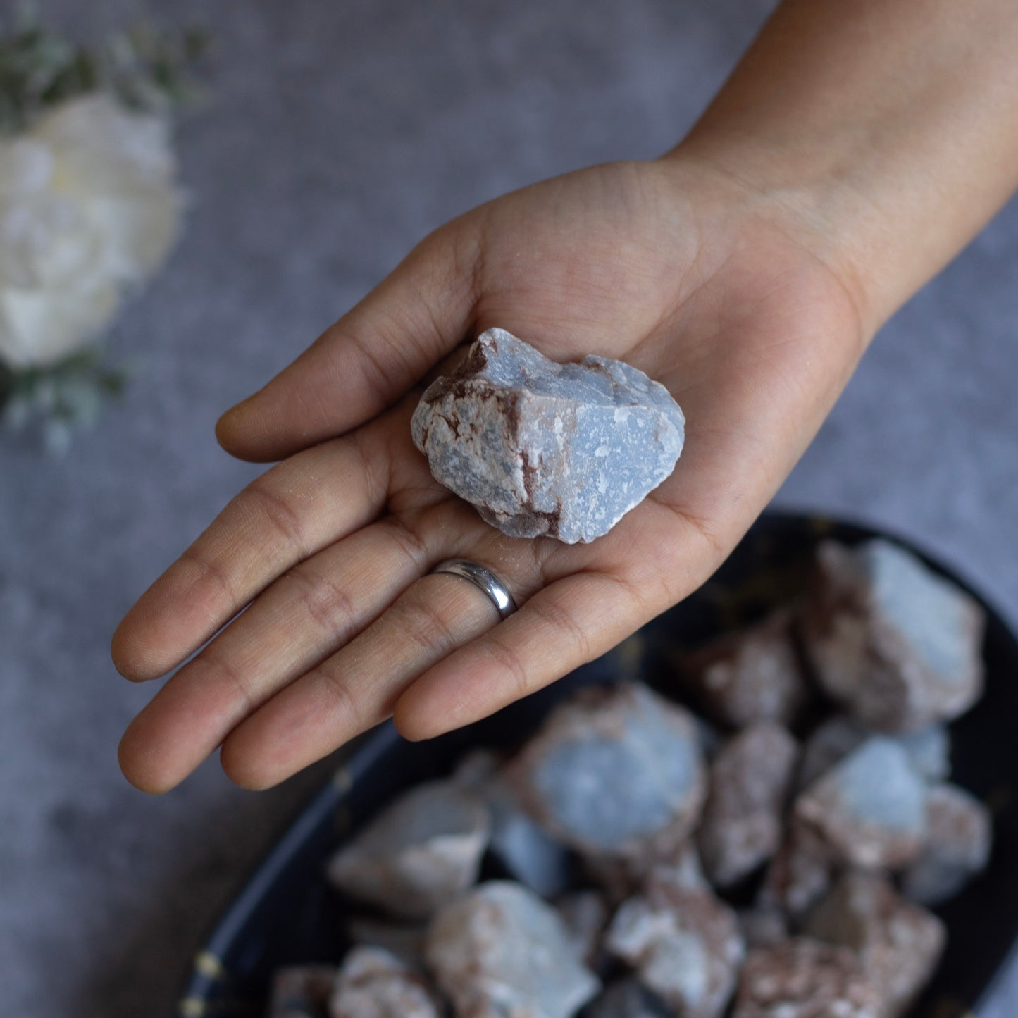 Raw Angelite Stone - Pack of 2 | Stone to Connect with Spirit Guides