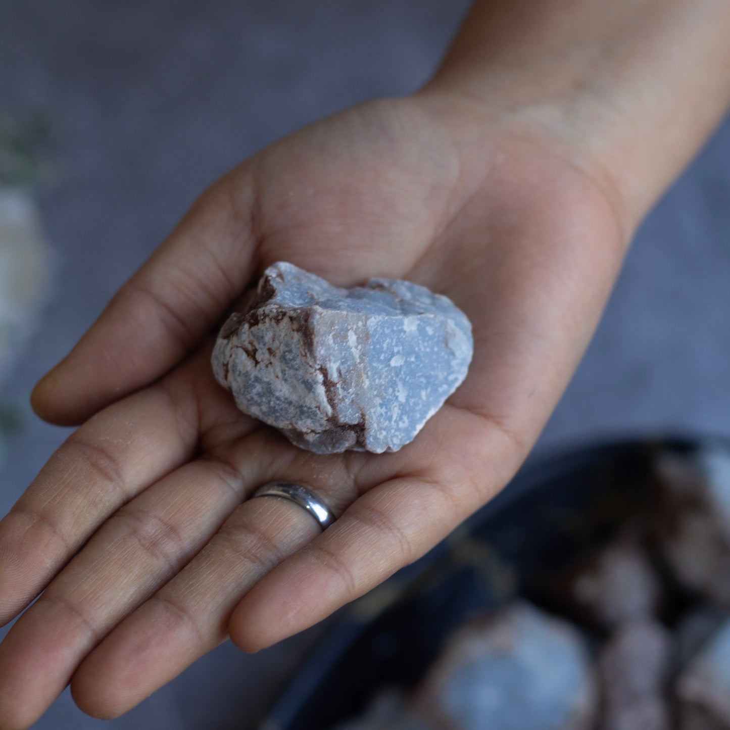Raw Angelite Stone - Pack of 2 | Stone to Connect with Spirit Guides