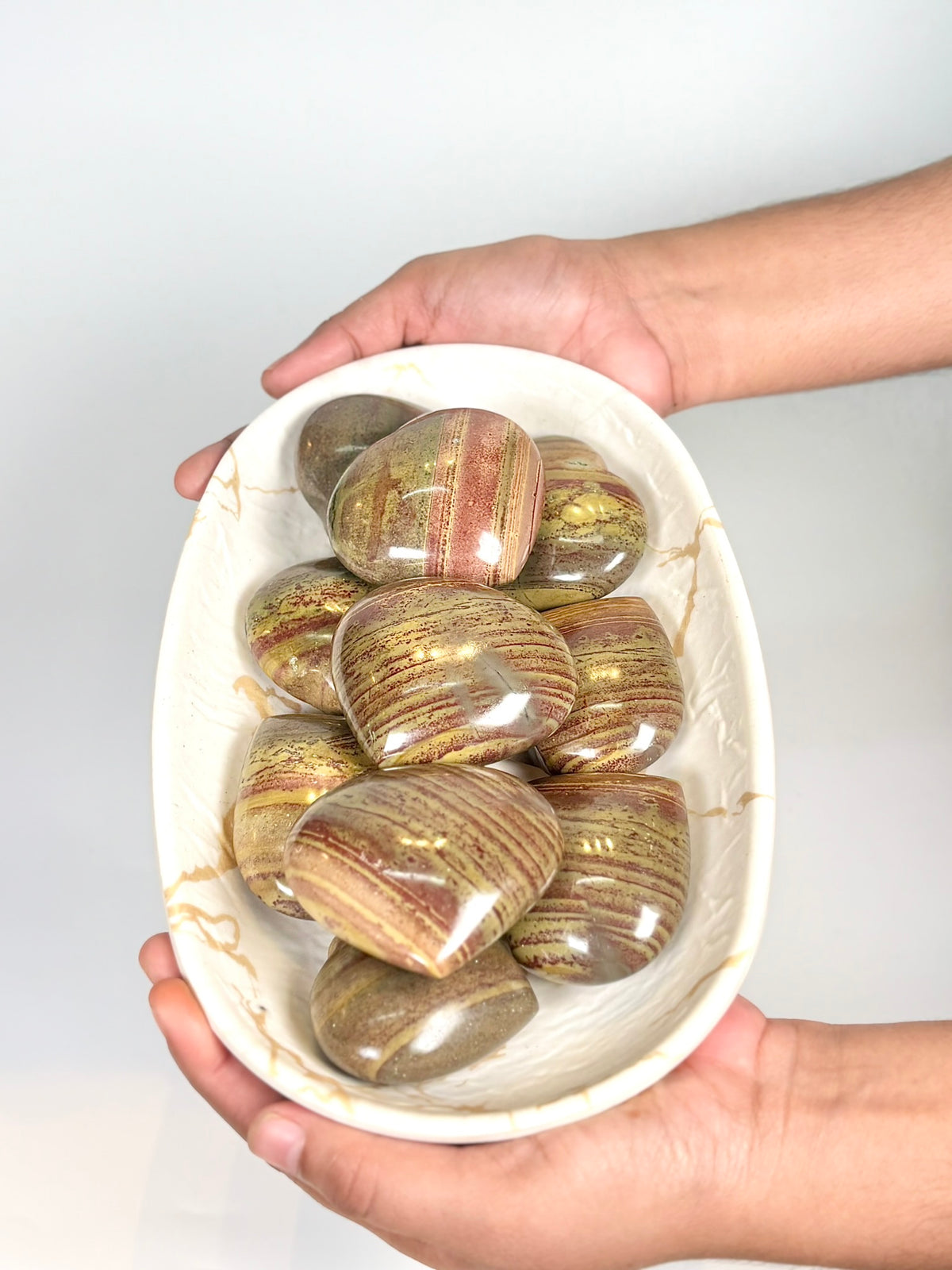 Natural Imperial Jasper Heart Carving