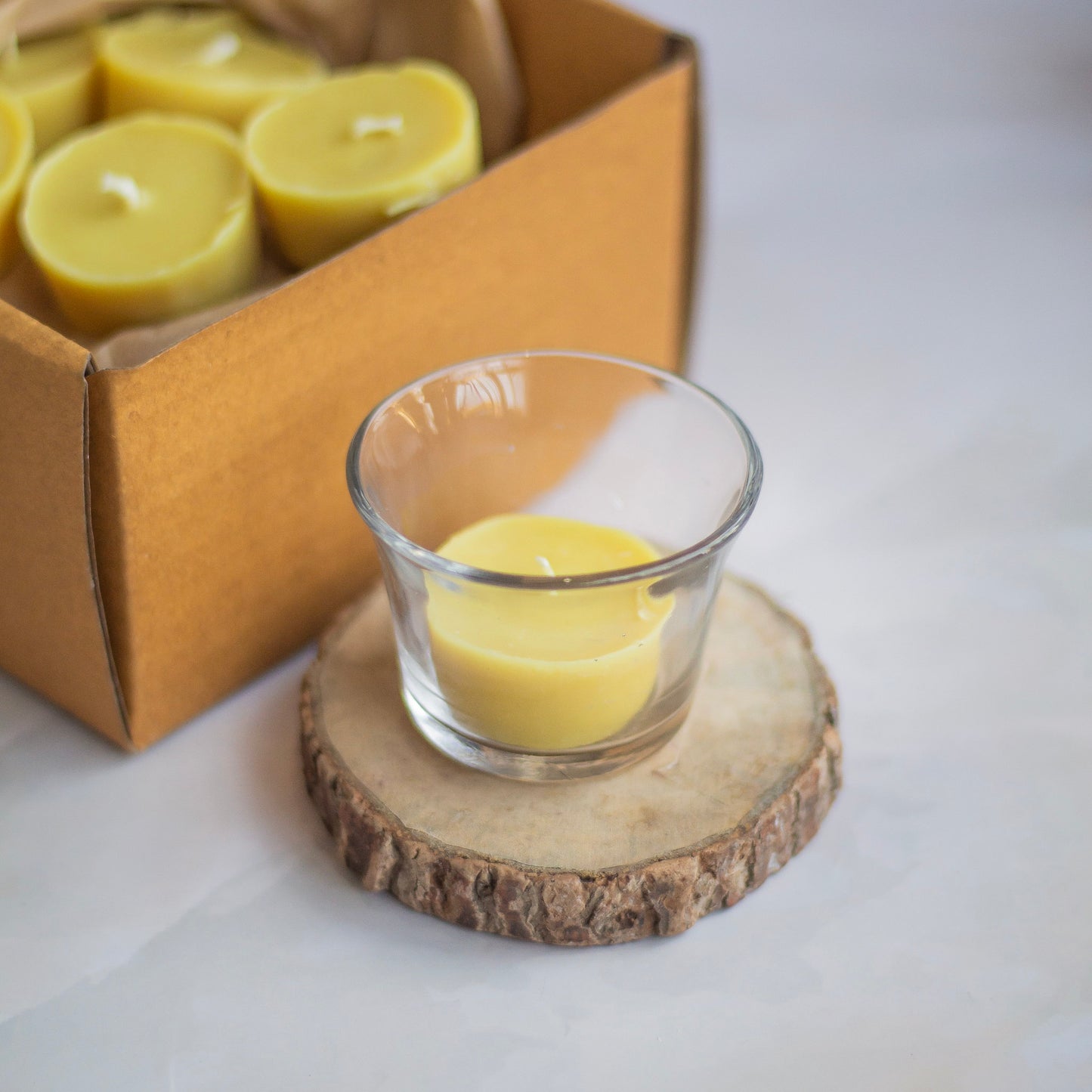Beeswax Unscented Tealight Candles | Pack of 21 Candles