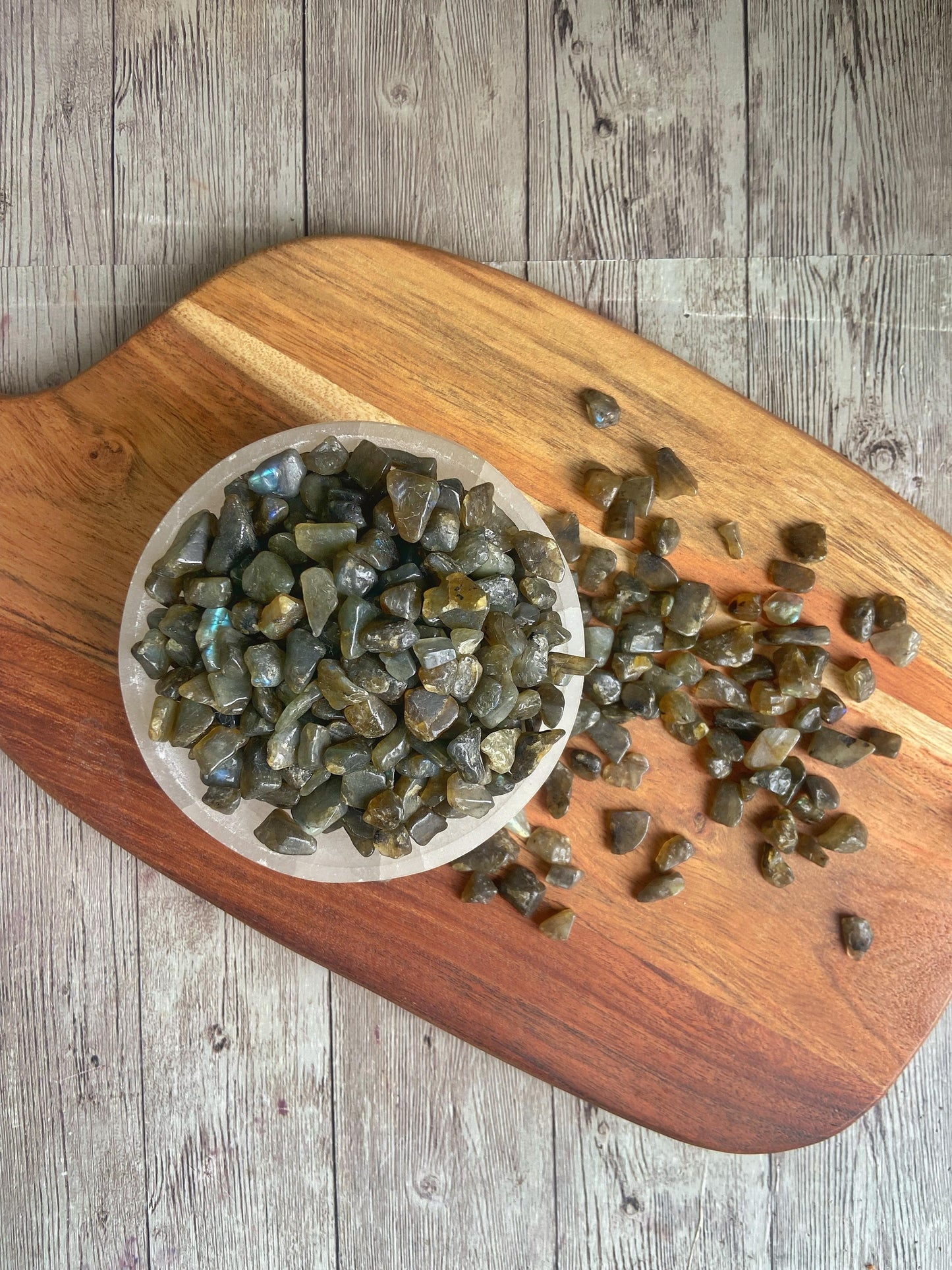 Labradorite Chips - 50 Gm Crystal & Stones