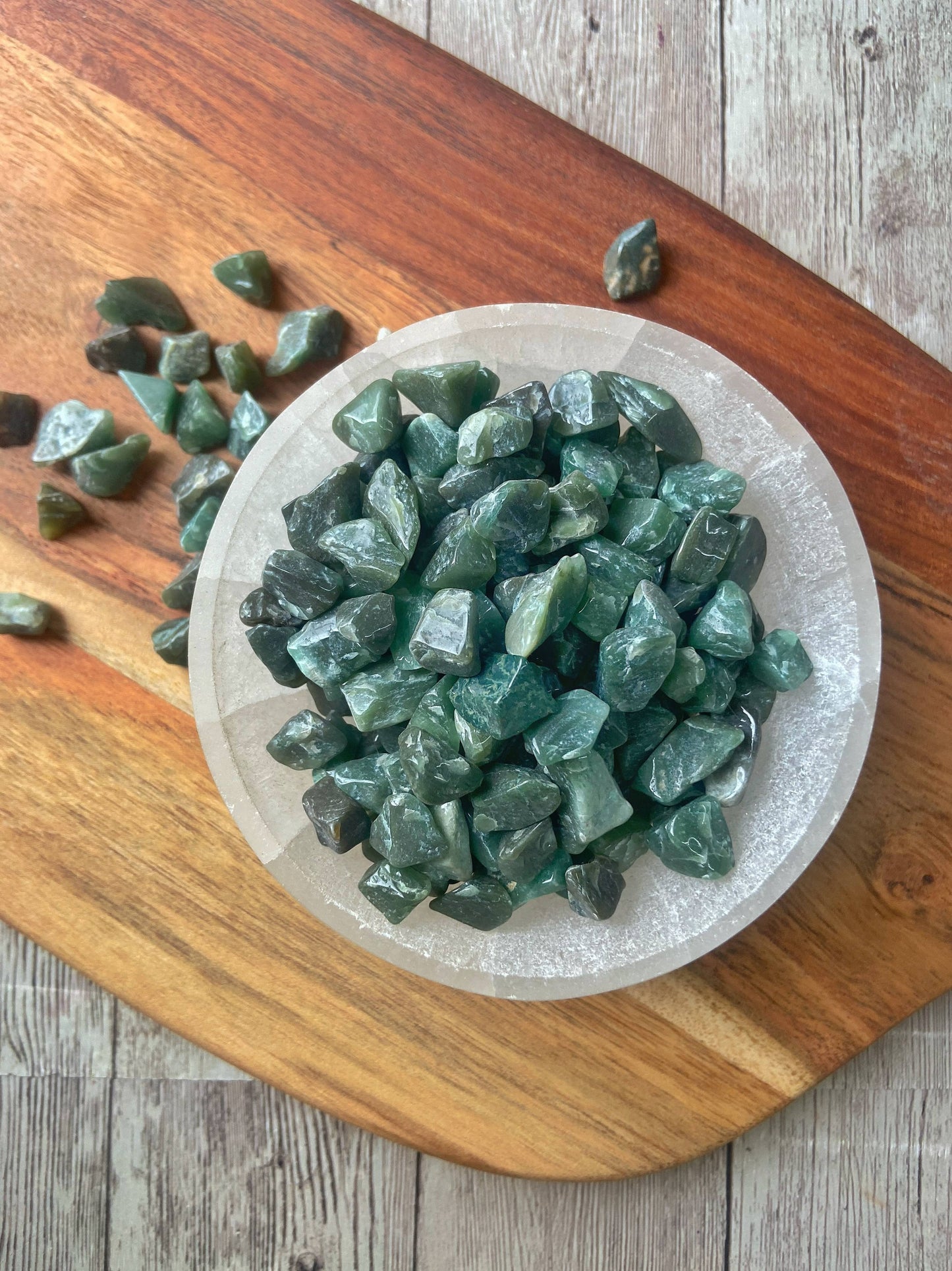 Green Jade Chips - 50 Gm Crystal & Stones