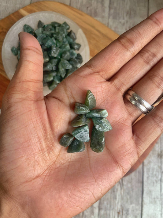 Green Jade Chips - 50 Gm Crystal & Stones