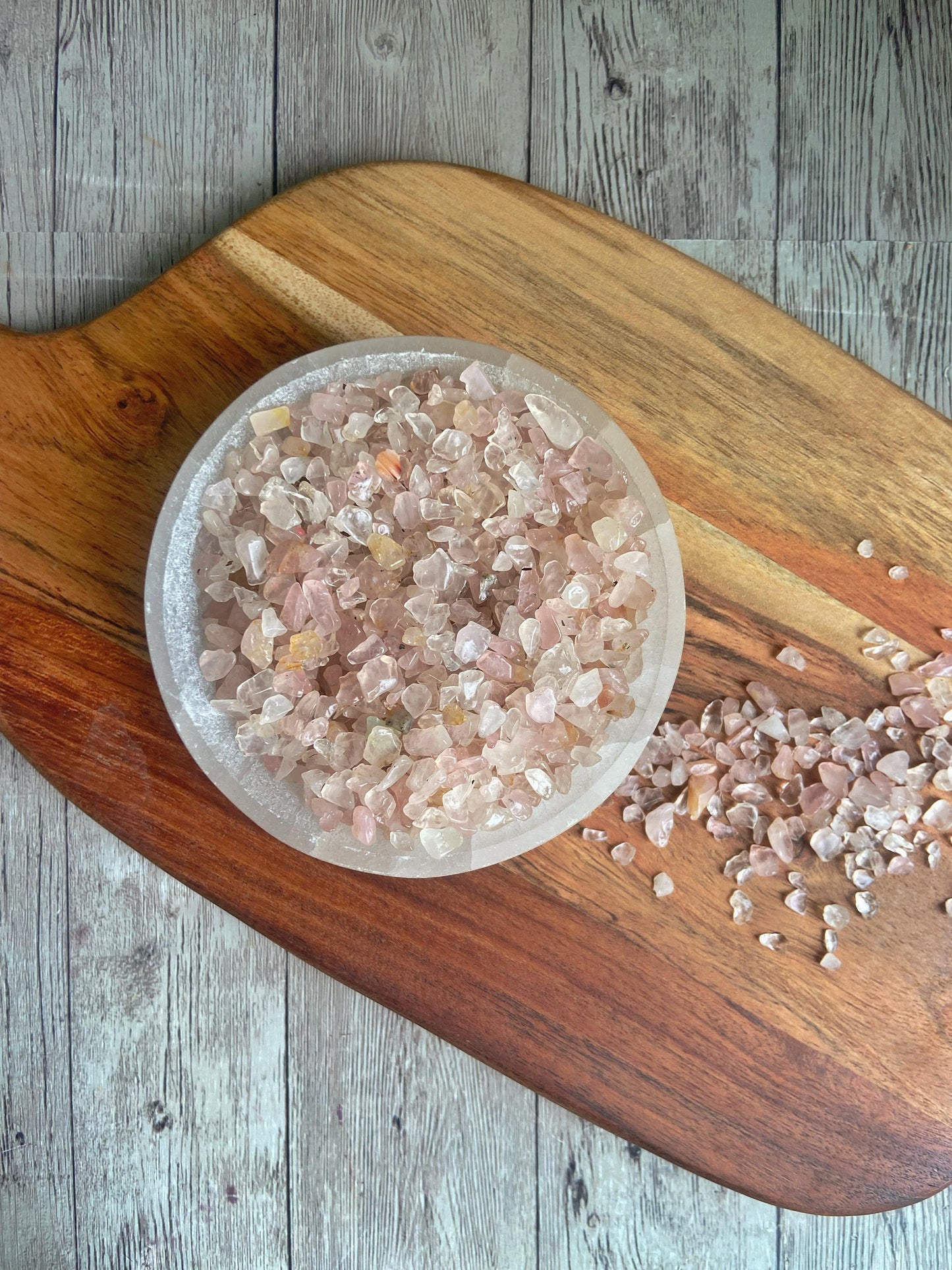 Rose Quartz Chips - 50 Gm Crystal & Stones