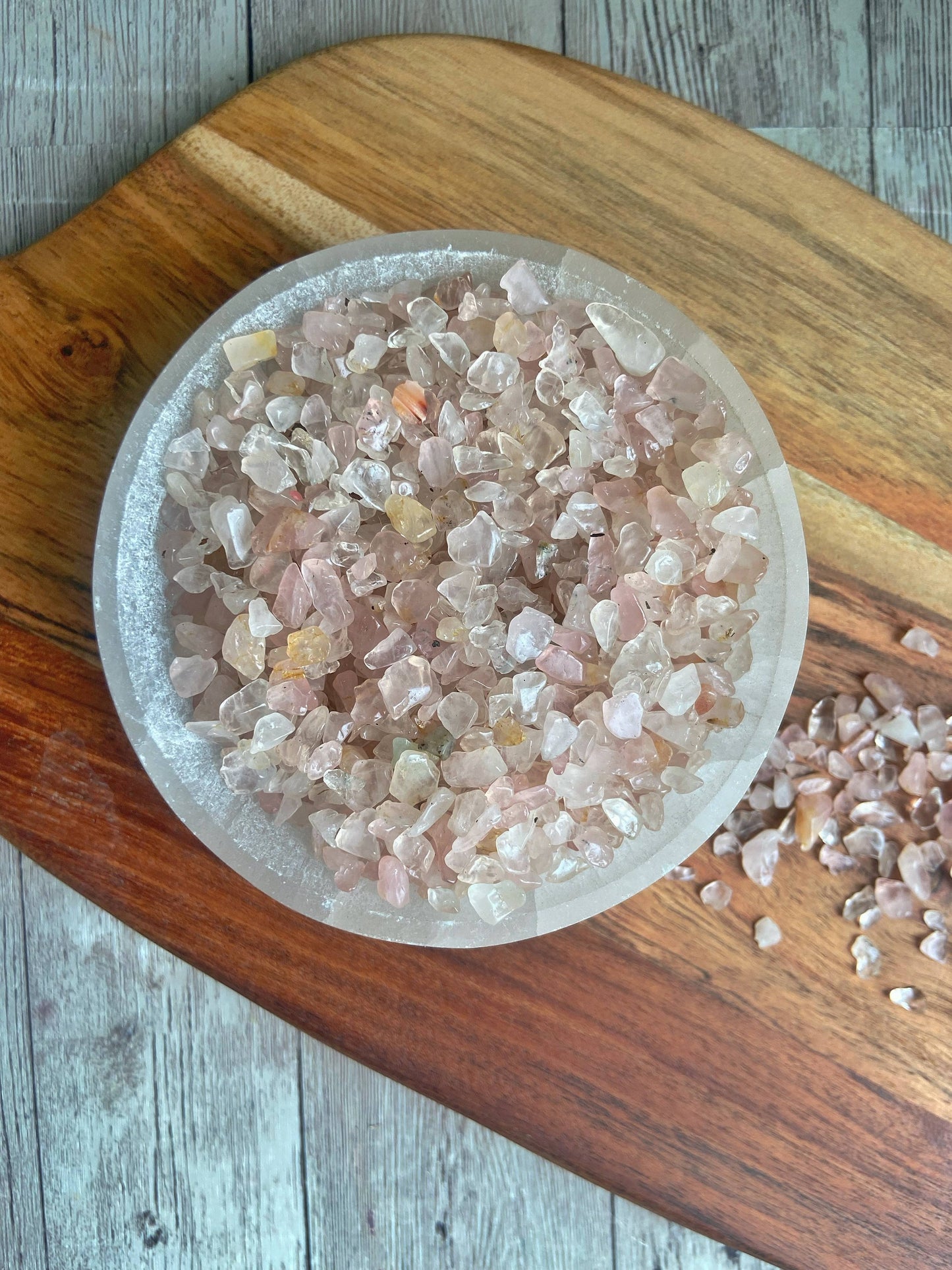 Rose Quartz Chips - 50 Gm Crystal & Stones