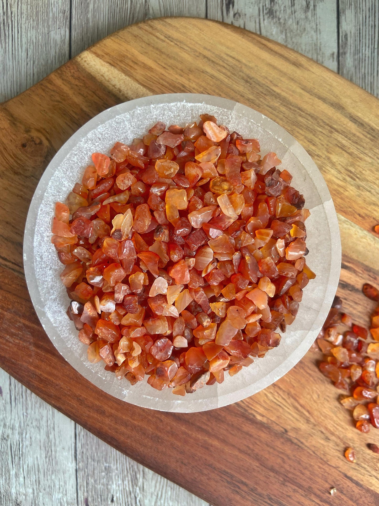 Orange Carnelian Chips - 50 Gm Crystal & Stones
