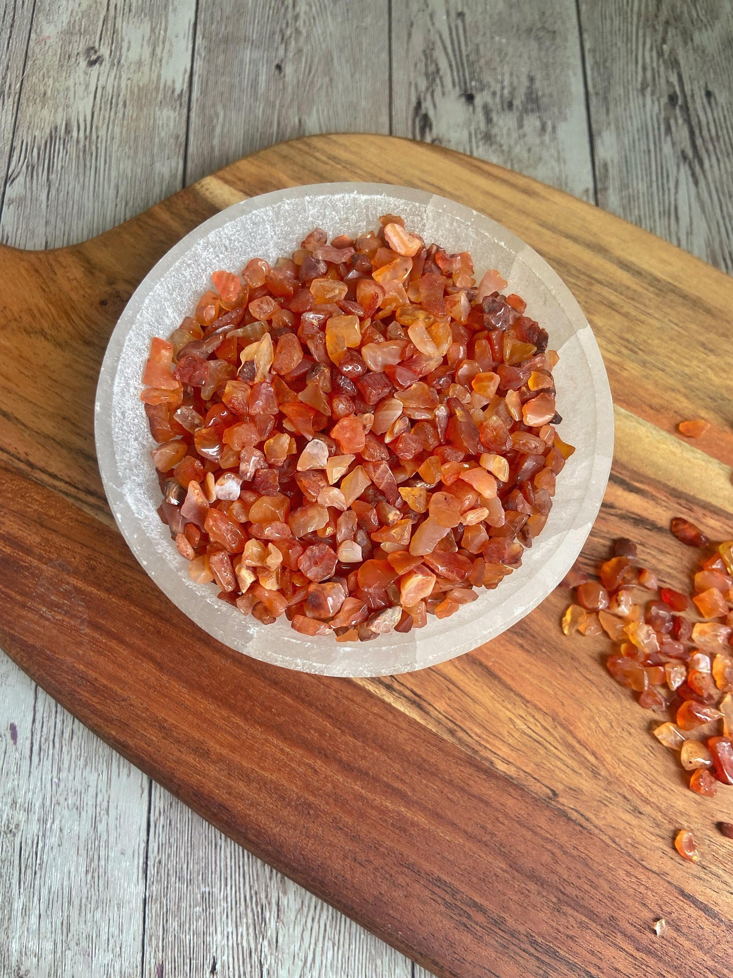 Orange Carnelian Chips - 50 Gm Crystal & Stones