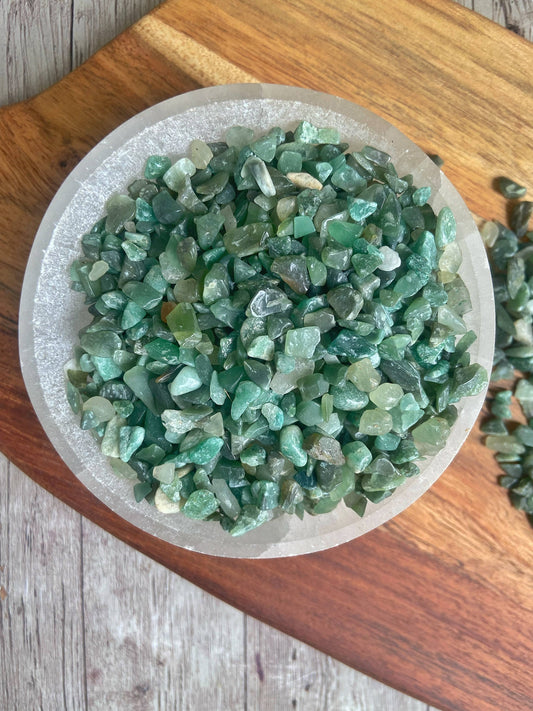 Green Aventurine Chips - 50 Gm Crystal & Stones