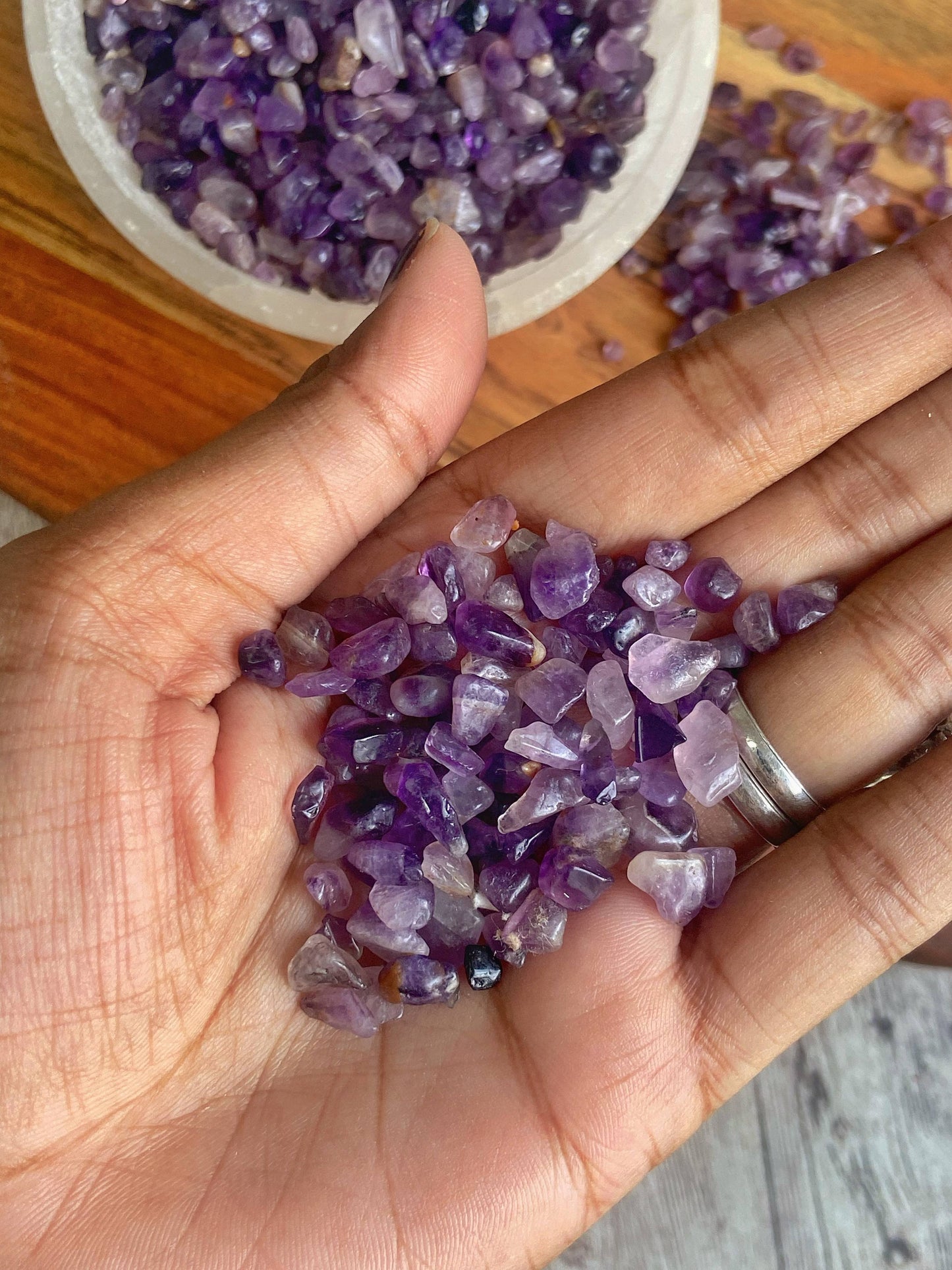 Amethyst Chips - 50 Gm Crystals & Stones
