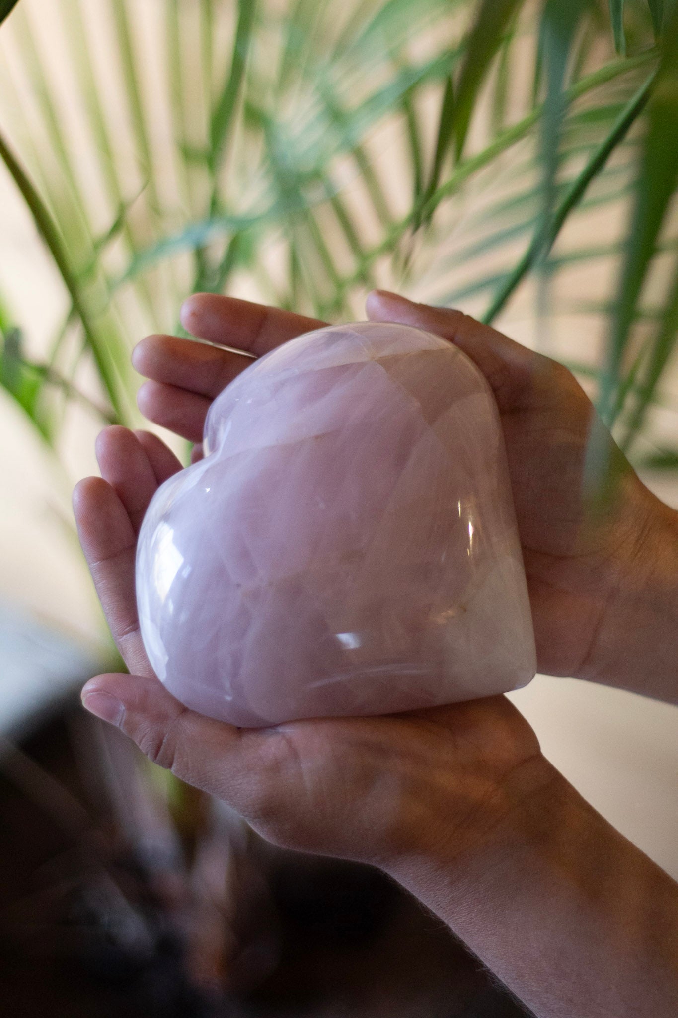 Rose Quartz XXL Heart | Stone of love & Self Love
