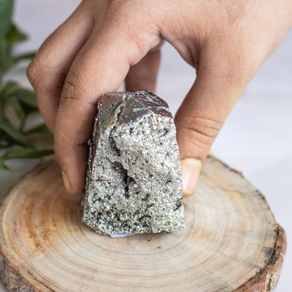 Pyrite Free Form Cluster - 176 Gm | Stone for financial abundance