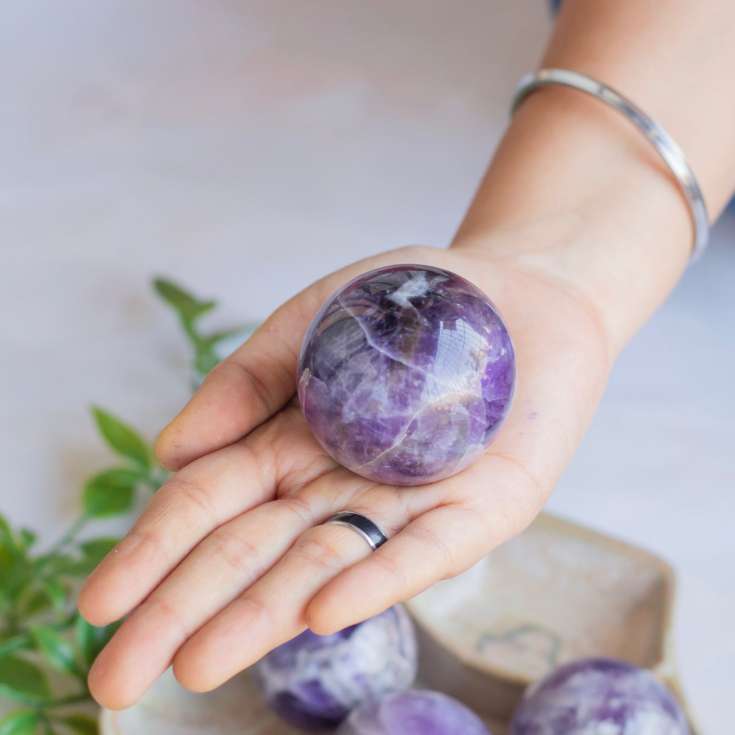 Amethyst Sphere (Large Size) | Helps activating Third Eye & Psychic abilities