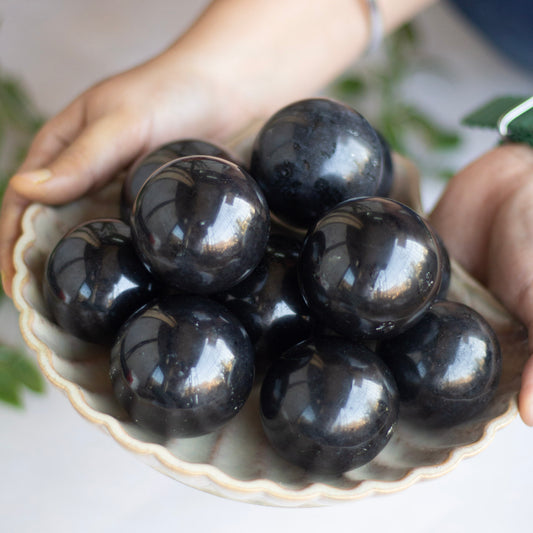 Black Tourmaline Spheres | Stone of Protection