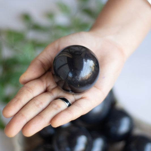 Black Tourmaline Spheres | Stone of Protection