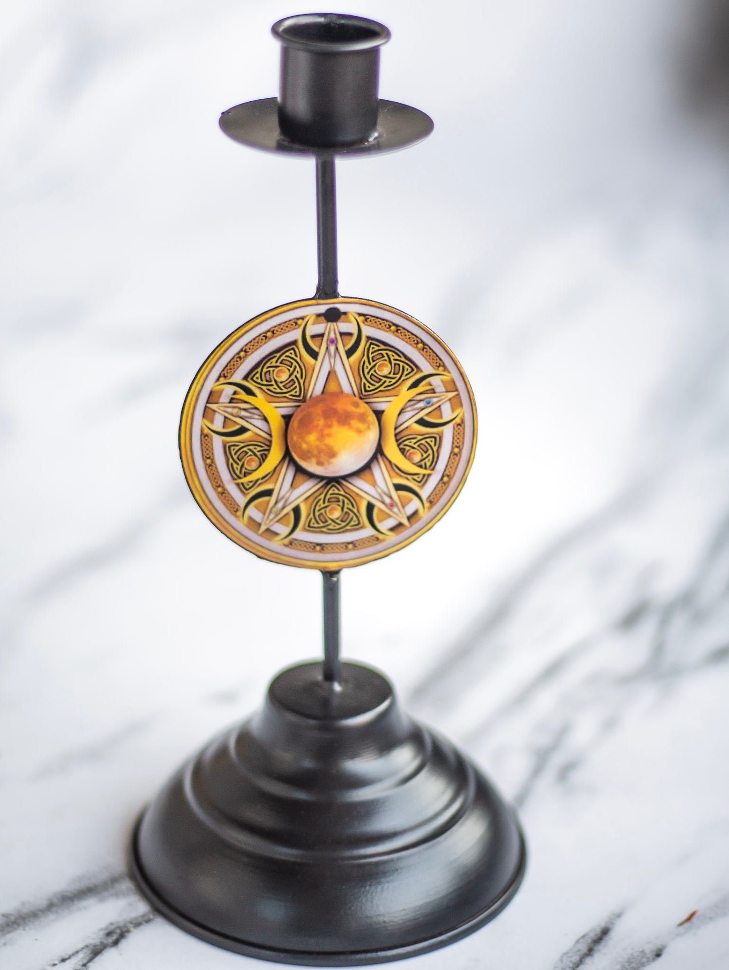 Moon Print Unique Candle Holder | Altar Decor
