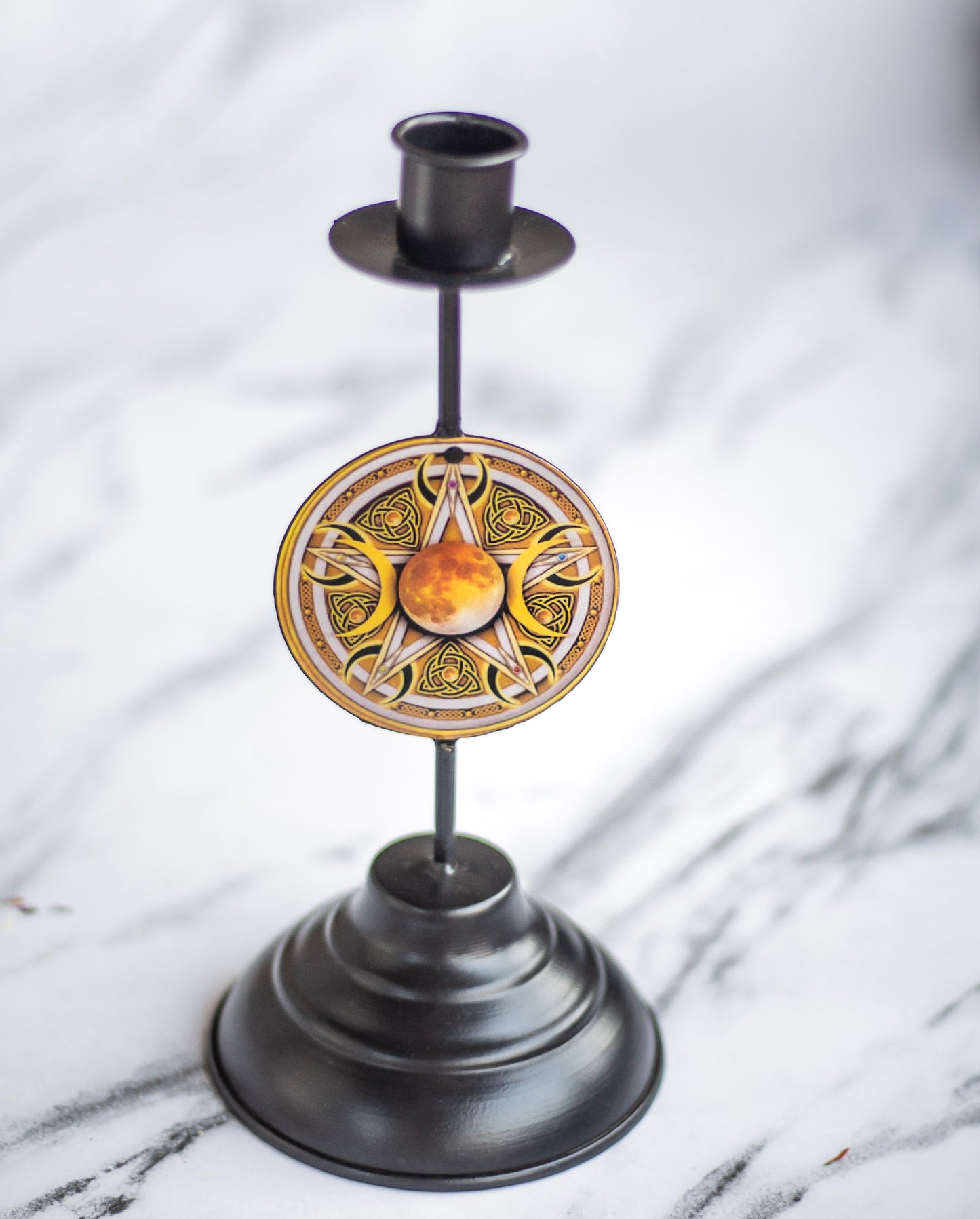 Moon Print Unique Candle Holder | Altar Decor