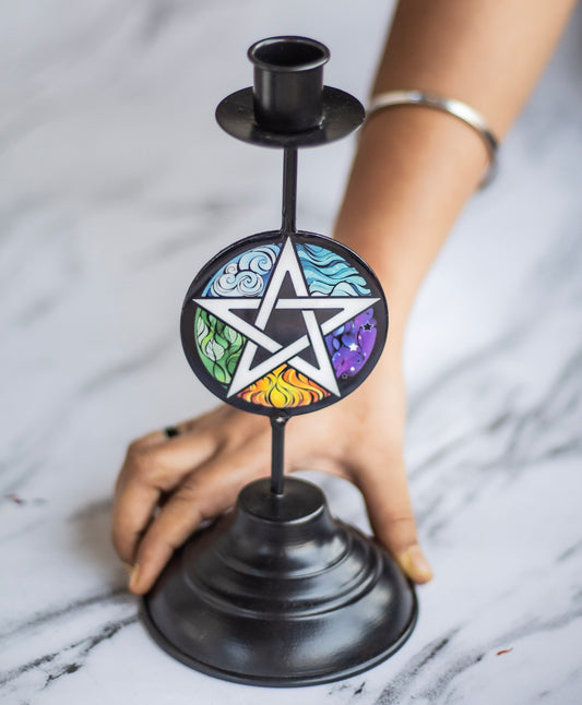 Elemental Pentalce Print Candle Holder | Altarware