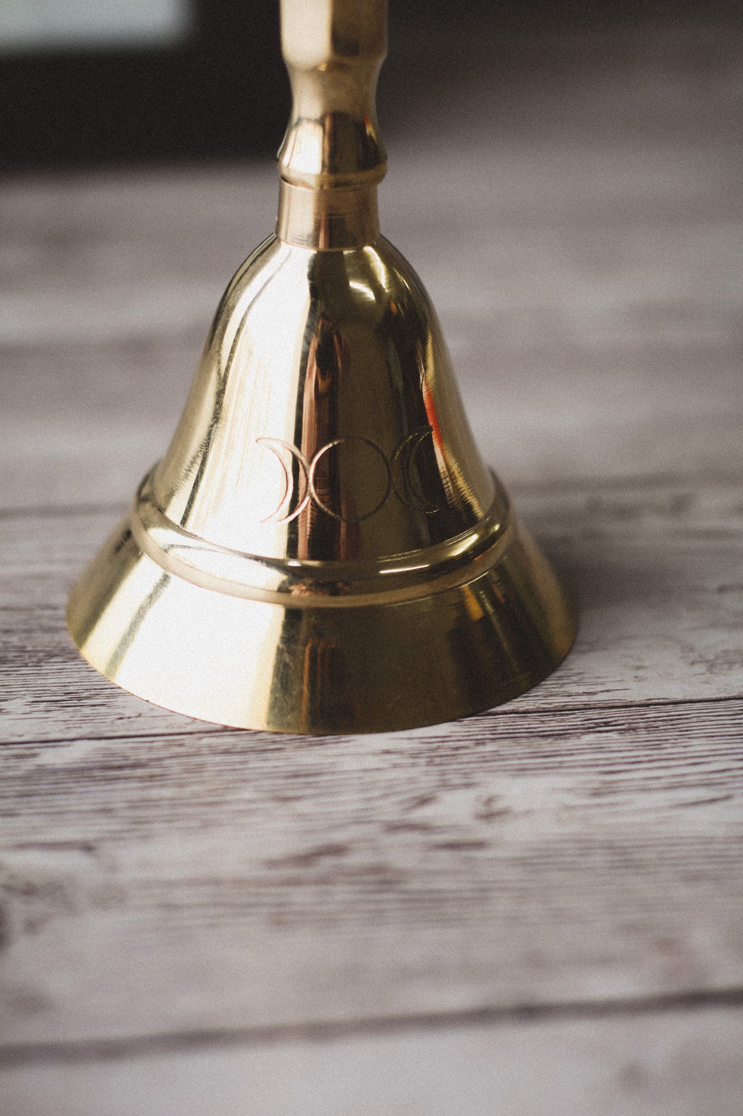 Brass Altar Bell With Triple Moon Symbol Altarware |