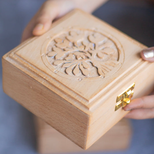 Tree of life carved wooden Box | Altarware