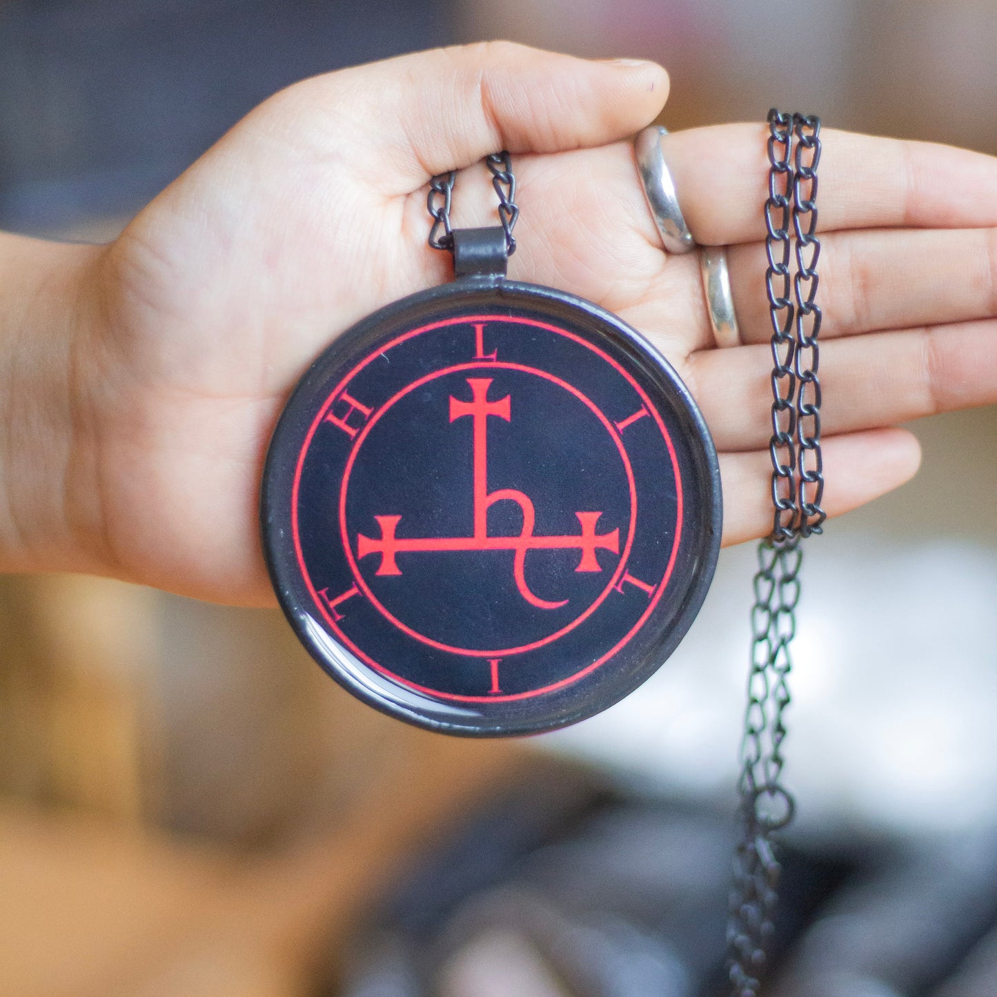 Lilith Sigil print Pendant with Chain