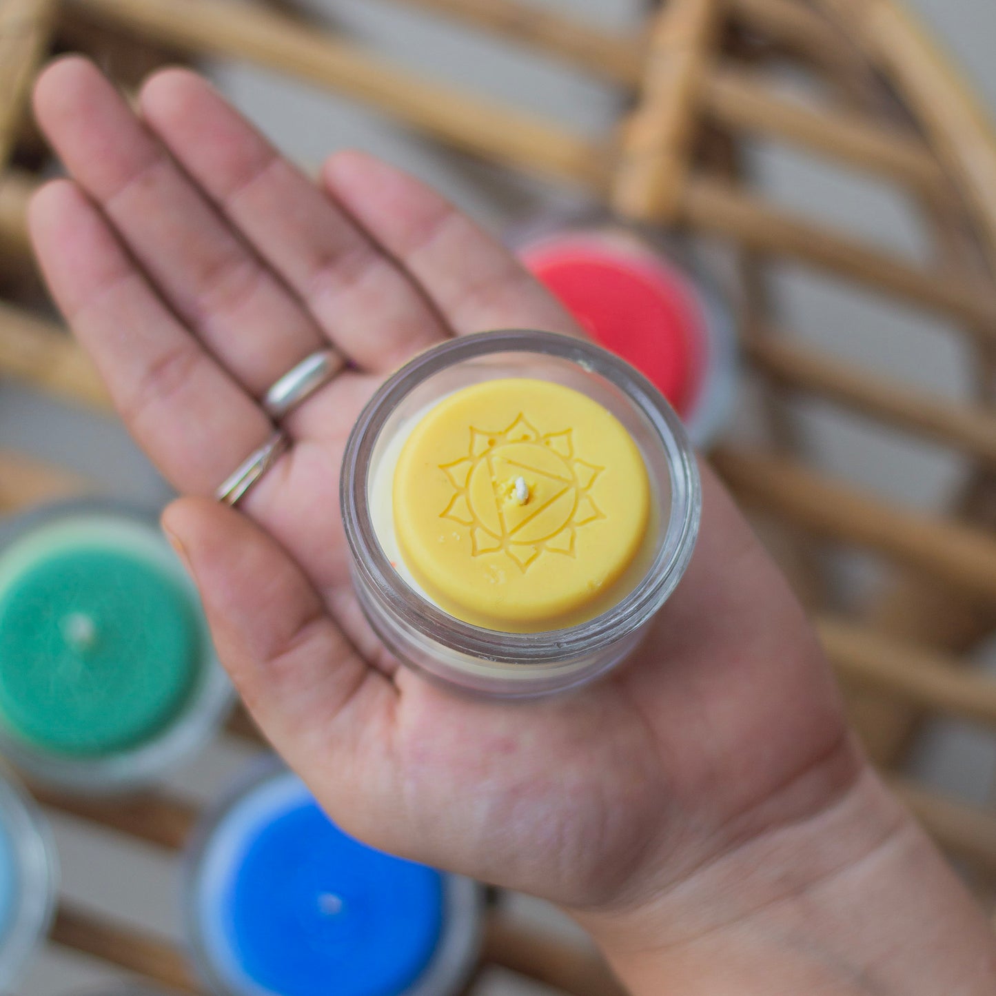 Seven Chakra Soy Tealight Candle - Set of 7