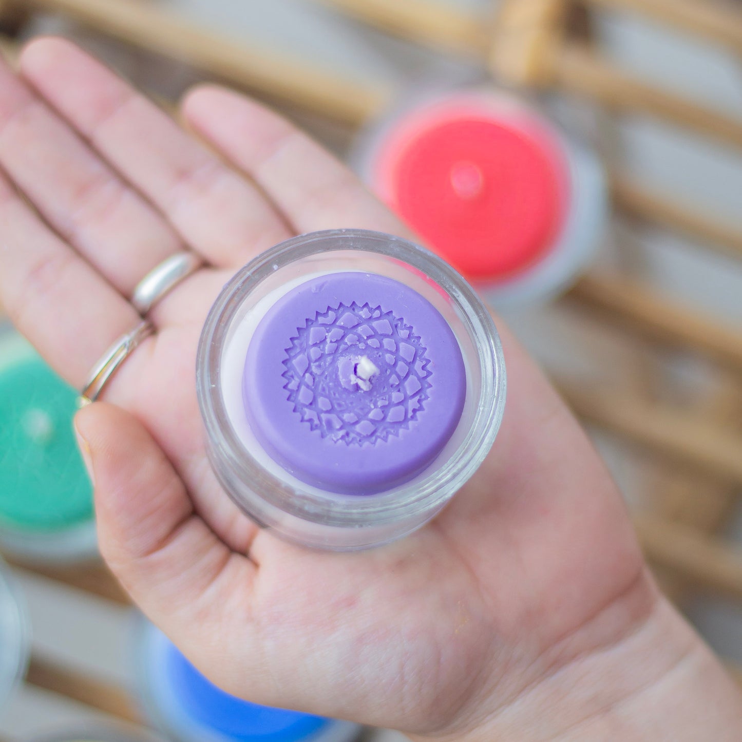 Seven Chakra Soy Tealight Candle - Set of 7