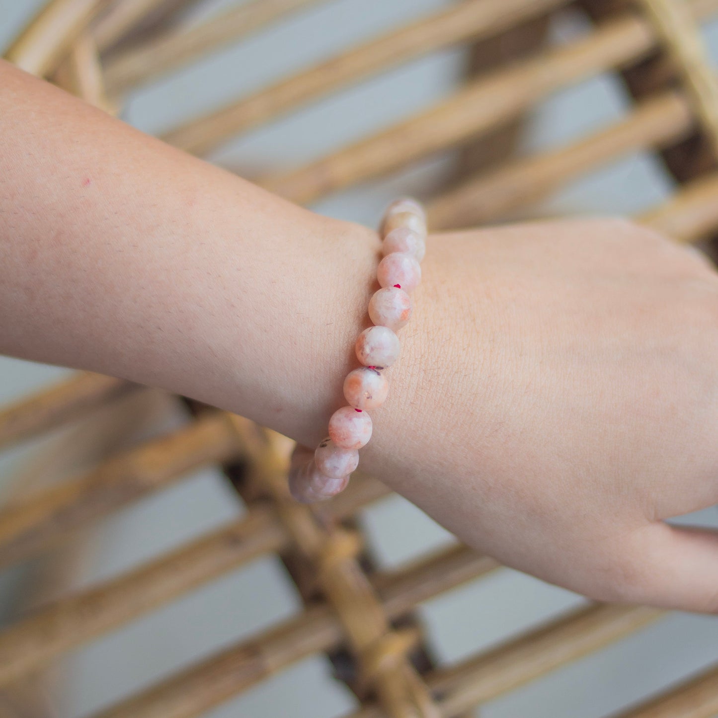 Sunstone Bead Bracelet - 8mm | Stone of Stability & Personal Strength