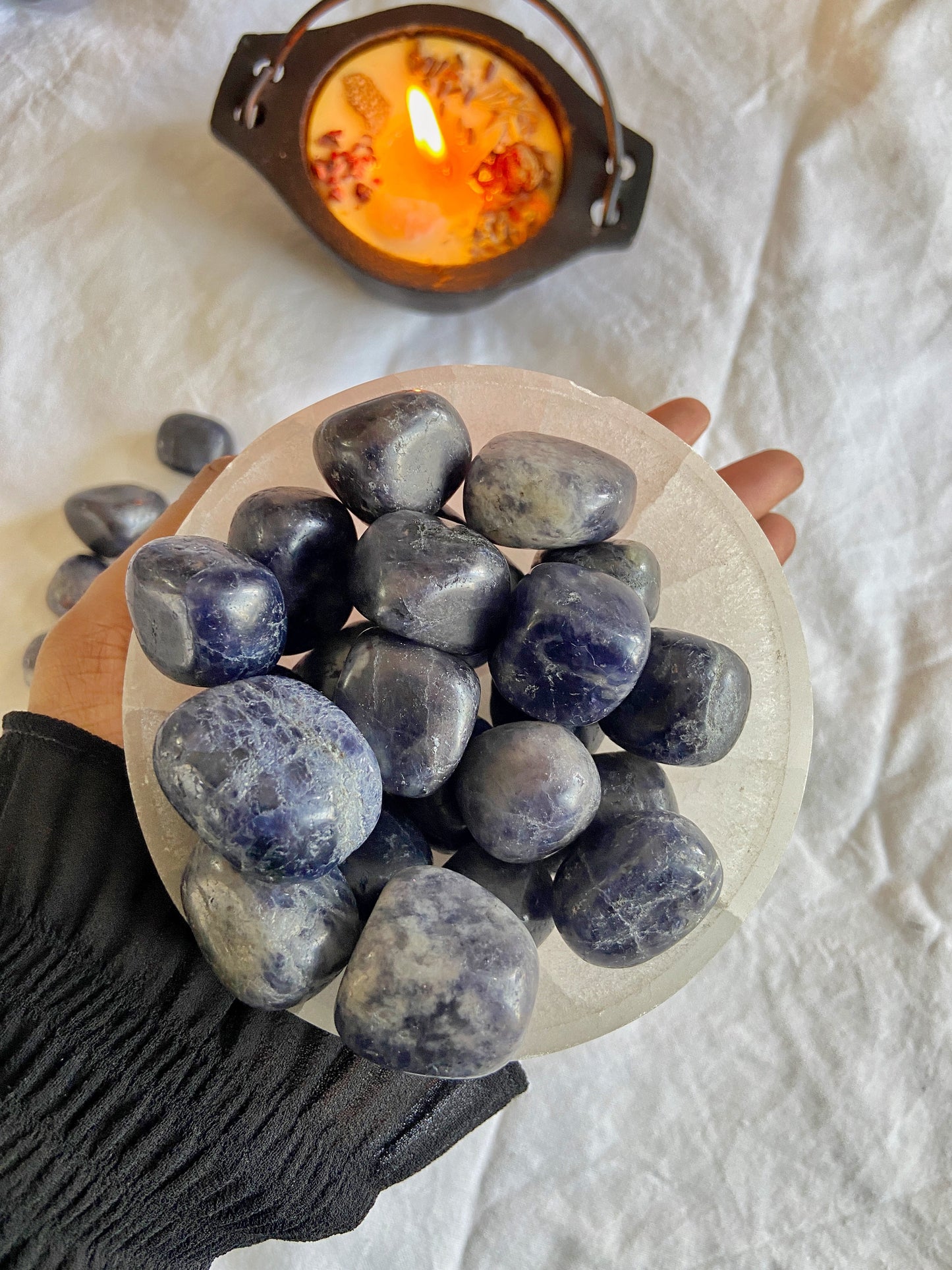 Iolite Tumble | A Vision Stone That Activates Third Eye Crystal & Stones