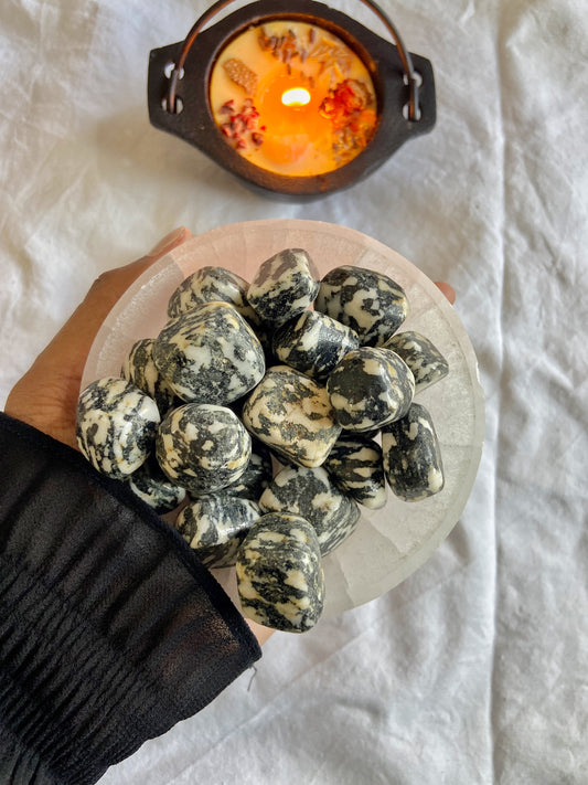 Zebra Jasper Tumble | Balances Masculine & Feminine Energy Crystal Stones