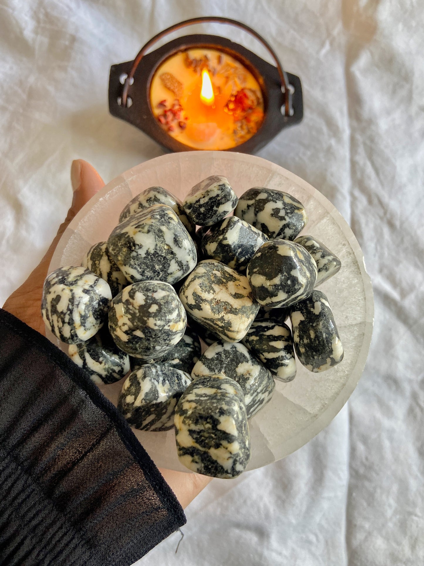 Zebra Jasper Tumble | Balances Masculine & Feminine Energy Crystal Stones