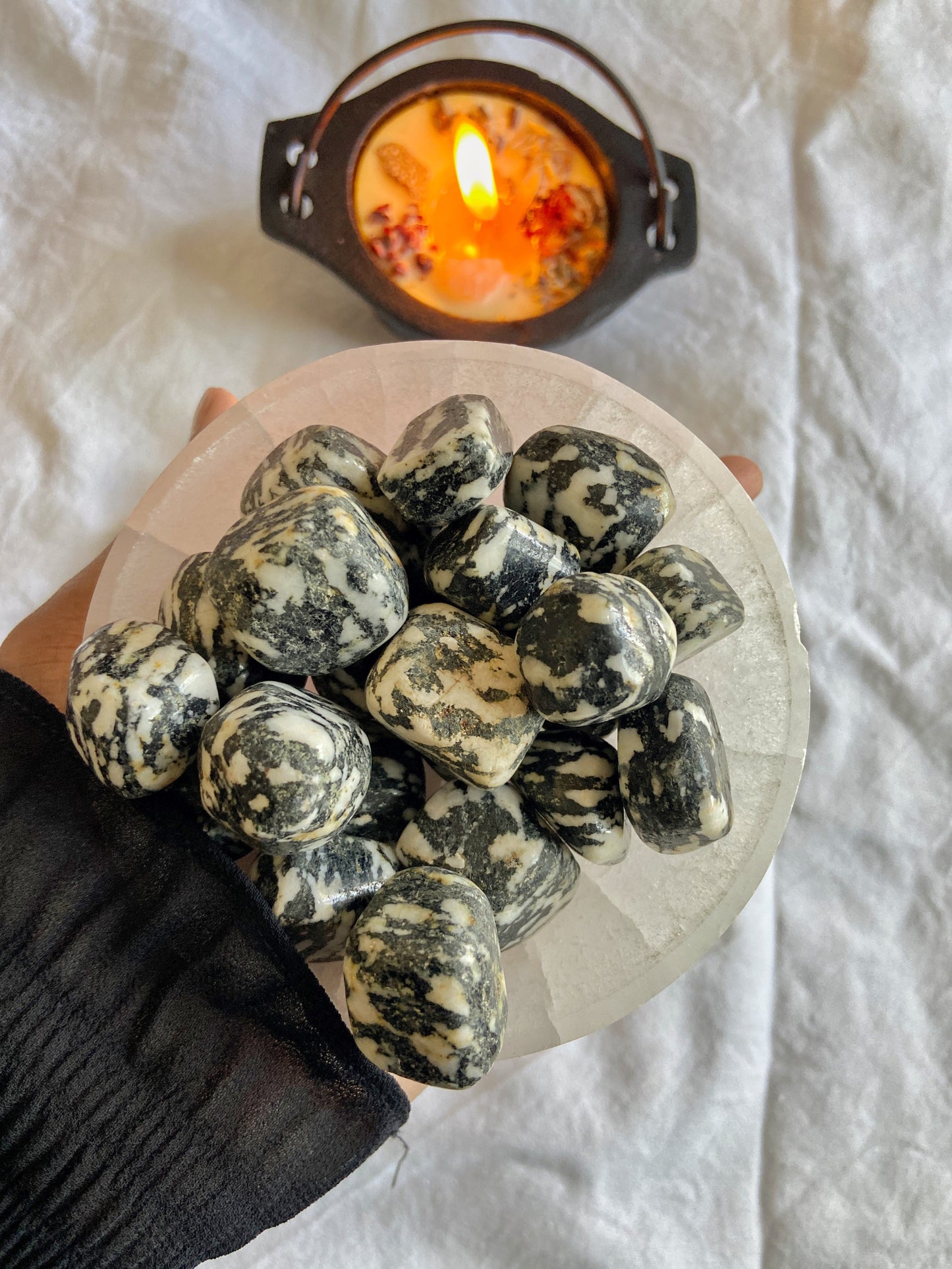 Zebra Jasper Tumble | Balances Masculine & Feminine Energy Crystal Stones