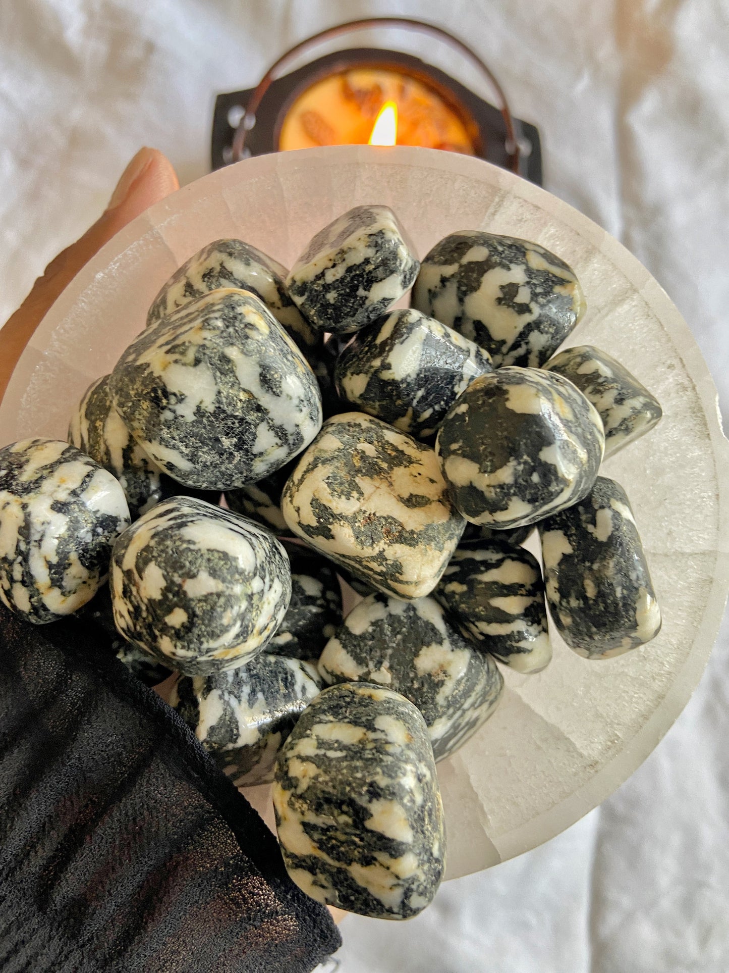 Zebra Jasper Tumble | Balances Masculine & Feminine Energy Crystal Stones